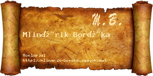 Mlinárik Boróka névjegykártya